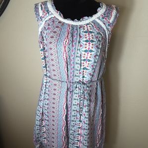 Chelsea & Violet Aztec Printed Dress with waist tie Sz L
